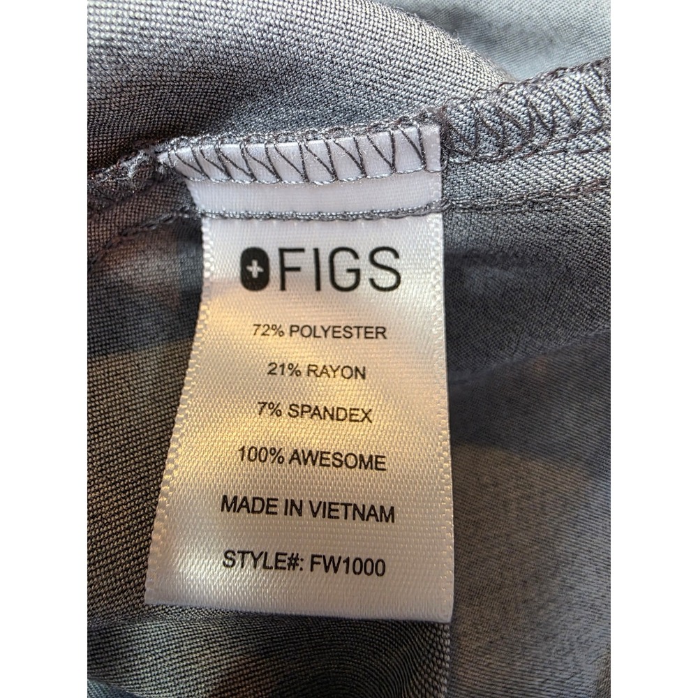 FIGS Technical Collection Gray Scrub Top Women's Small S Medical With Logo /A64 - Picture 8 of 8